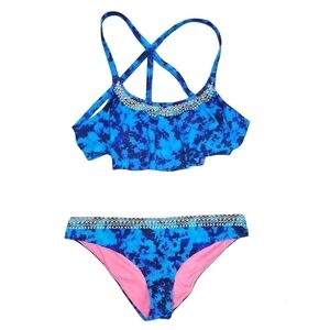 PINK Victoria's Secret Dye Two Piece Bikini Bathing Suit Size S